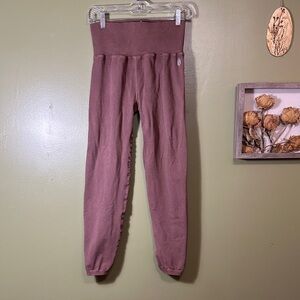 Free People Movement Good Karma Mauve Brown Athletic Leggings Size XL